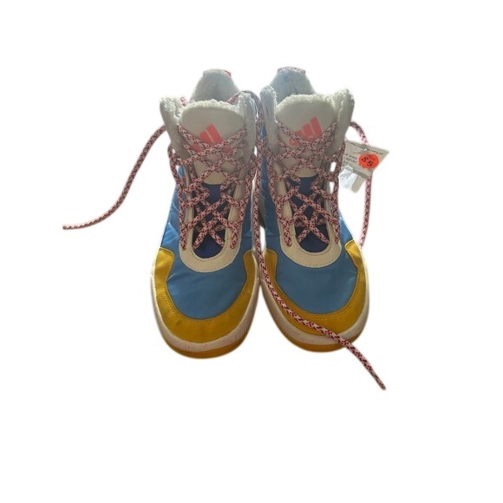 Adidas StellaSport High Top Sneakers Blue Yellow AQ1996 Mens 8.5 Womens 10